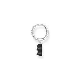 Thomas Sabo Fél pár ezüst karika fülbevaló fekete Haribo gumi macival CR726-052-11