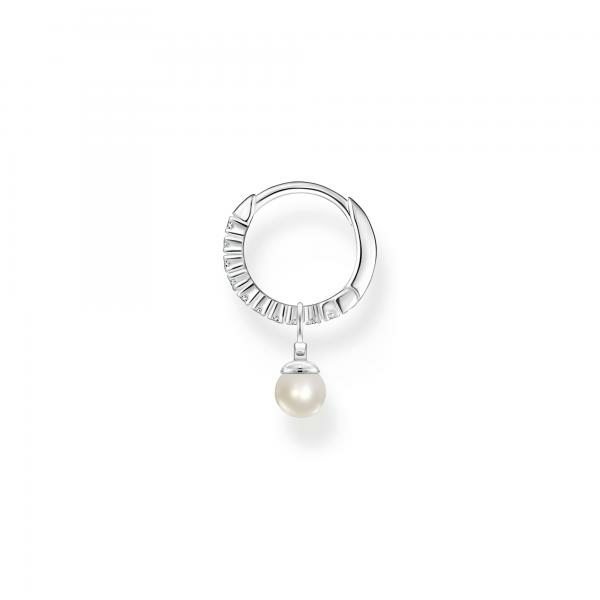 Thomas Sabo Fél pár ezüst karika fülbevaló gyönggyel CR702-167-14