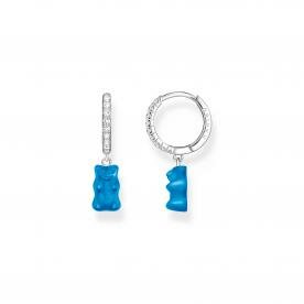 Thomas Sabo Fél pár ezüst karika fülbevaló kék Haribo gumi macival CR726-052-1