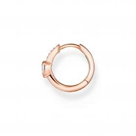 Thomas Sabo Fél pár rozé arannyal bevont karika fülbevaló cirkónia szívvel CR692-416-14