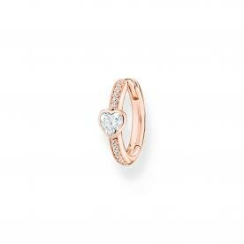 Thomas Sabo Fél pár rozé arannyal bevont karika fülbevaló cirkónia szívvel CR692-416-14