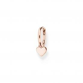 Thomas Sabo Fél pár rozé arannyal bevont karika fülbevaló szívvel CR696-415-40