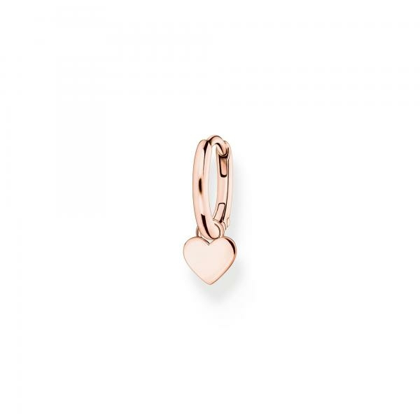 Thomas Sabo Fél pár rozé arannyal bevont karika fülbevaló szívvel CR696-415-40