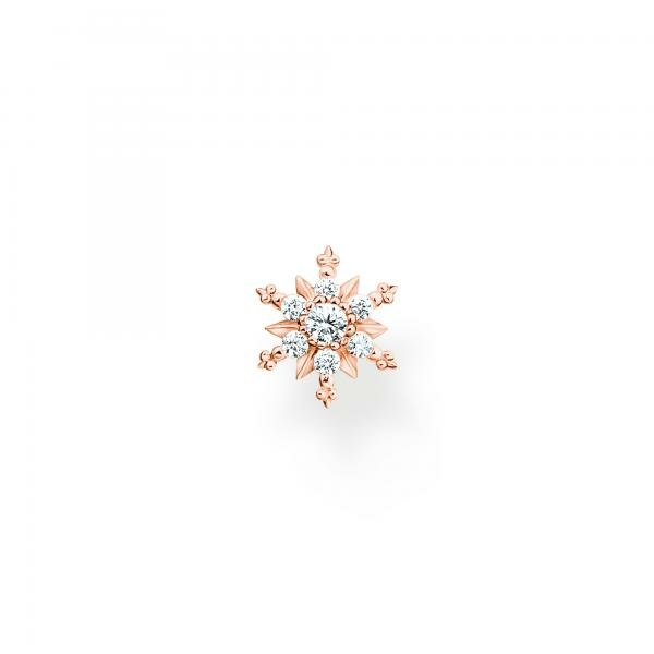 Thomas Sabo Fél pár rozé hópehely fülbevaló cirkóniával H2260-416-14