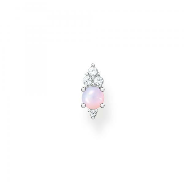 Thomas Sabo Fél pár vintage bedugós fülbevaló fehér és rózsaszín kövekkel H2181-166-7