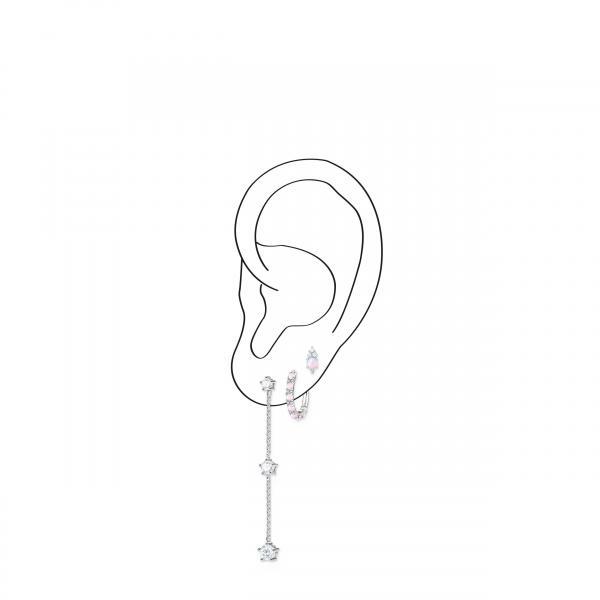Thomas Sabo Fél pár vintage bedugós fülbevaló fehér és rózsaszín kövekkel H2181-166-7