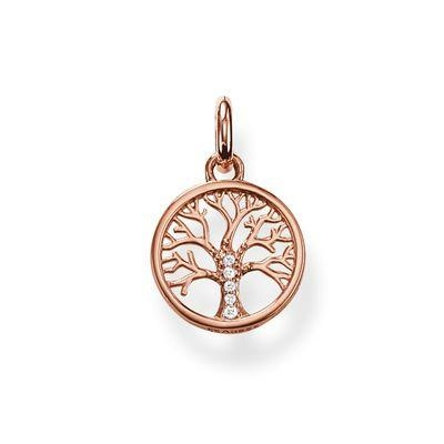 Thomas Sabo Filigrán fa 18K rosé arannyal bevont ezüst medál cirkóniával KC0002-416-14