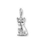 Thomas Sabo Francia bulldog ezüst charm szivecskével 1726-041-21