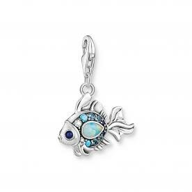 Thomas Sabo Hal ezüst charm kék kövekkel 1884-945-7