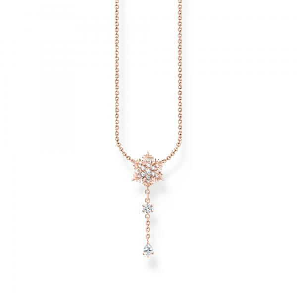 Thomas Sabo Hópelyhes rozé nyaklánc cirkóniával KE2171-416-14-L45v