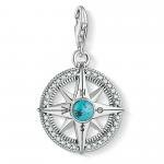 Thomas Sabo Iránytű ezüst charm türkizzel és cirkóniával 1773-646-17