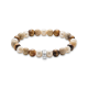 Thomas Sabo Jáspis gyöngy és tigrisszem gumis karkötő charm tartóval 
