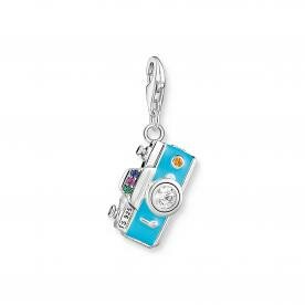 Thomas Sabo Kék fényképezőgép ezüst charm 1924-340-7