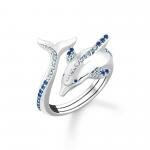 Thomas Sabo Kék köves delfin ezüst gyűrű 