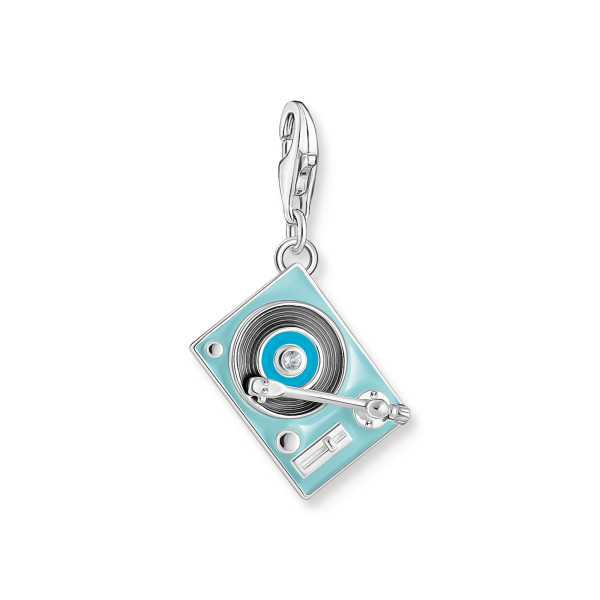 Thomas Sabo Kék lemezjátszó ezüst charm 2217-041-7