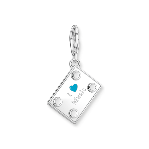 Thomas Sabo Kék lemezjátszó ezüst charm 2217-041-7