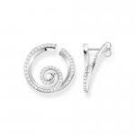 Thomas Sabo Kerek fehér hullám ezüst fülbevaló cirkóniával H2227-051-14