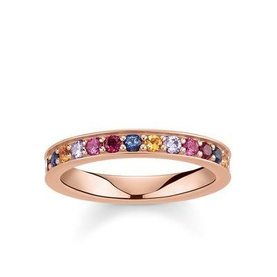 Thomas Sabo Királyi színes köves rozé gyűrű 