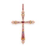 Thomas Sabo Királyi színes köves rozé kereszt medál PE769-068-7