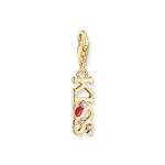 Thomas Sabo Kiss aranyozott ezüst charm 2067-565-10