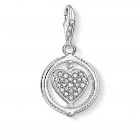 Thomas Sabo Köves forgó szív ezüst charm 1858-051-14