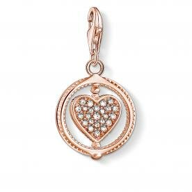 Thomas Sabo Köves forgó szív rozé charm 1859-416-14