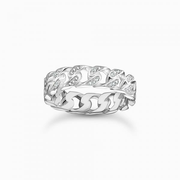 Thomas Sabo Láncszemes ezüst gyűrű cirkóniával 