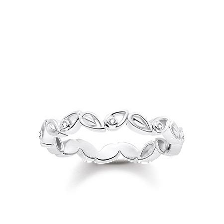 Thomas Sabo Levelek ezüst gyűrű gyémánttal 