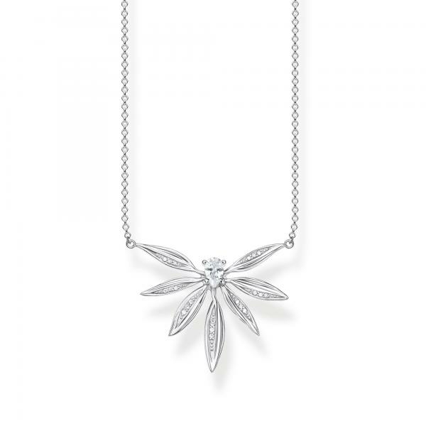 Thomas Sabo Levelek ezüst nyaklánc cirkóniával KE1949-051-14-L45v