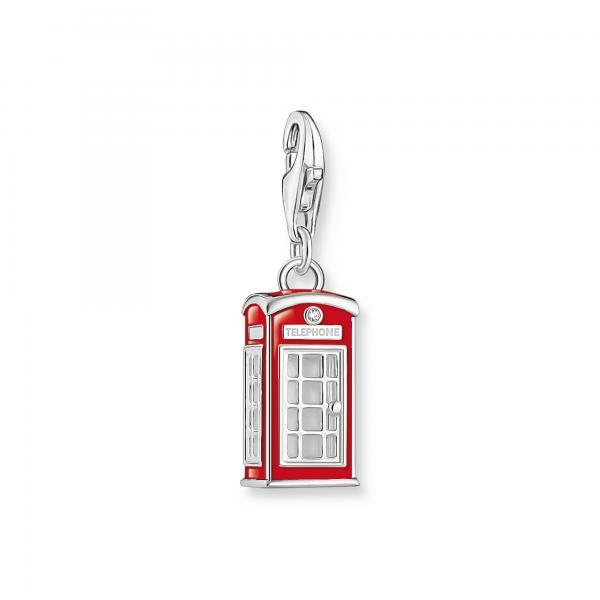 Thomas Sabo Londoni piros telefonfülke ezüst charm 2120-041-10