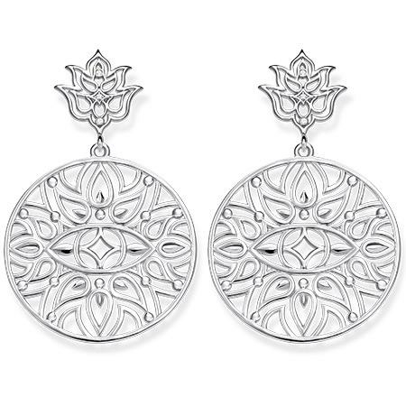 Thomas Sabo Lótusz ornament ezüst fülbevaló gyémánttal D_H0008-725-21