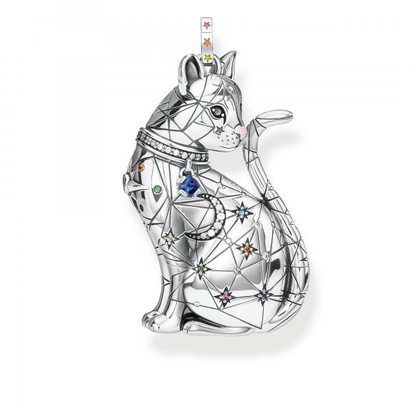 Thomas Sabo Macska ezüst medál színes kövekkel PE857-340-7