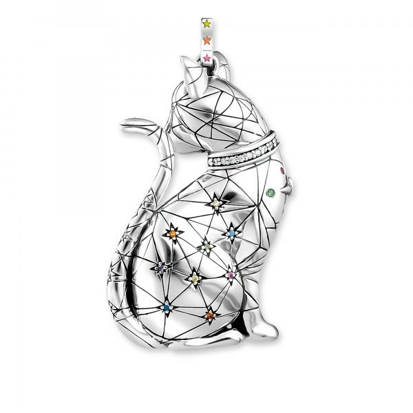 Thomas Sabo Macska ezüst medál színes kövekkel PE857-340-7