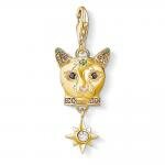 Thomas Sabo Macskafej arany charm színes kövekkel 1819-471