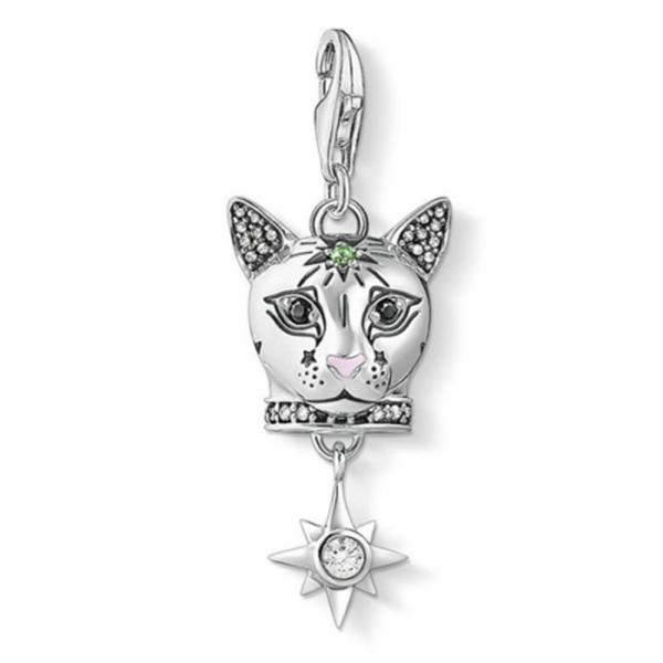 Thomas Sabo Macskafej ezüst charm színes kövekkel 1820-845-7