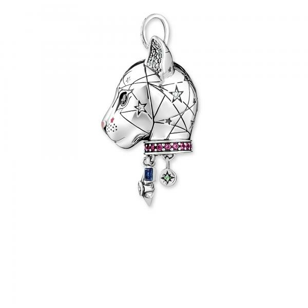 Thomas Sabo Macskafej ezüst medál színes kövekkel PE856-340-7