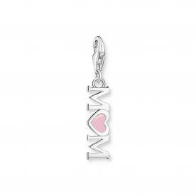 Thomas Sabo Mom felirat ezüst charm rózsaszín tűzzománccal 2001-007-9