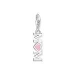 Thomas Sabo Mom felirat ezüst charm rózsaszín tűzzománccal 2001-007-9