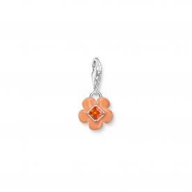 Thomas Sabo Narancssárga virág ezüst charm 2029-041-8