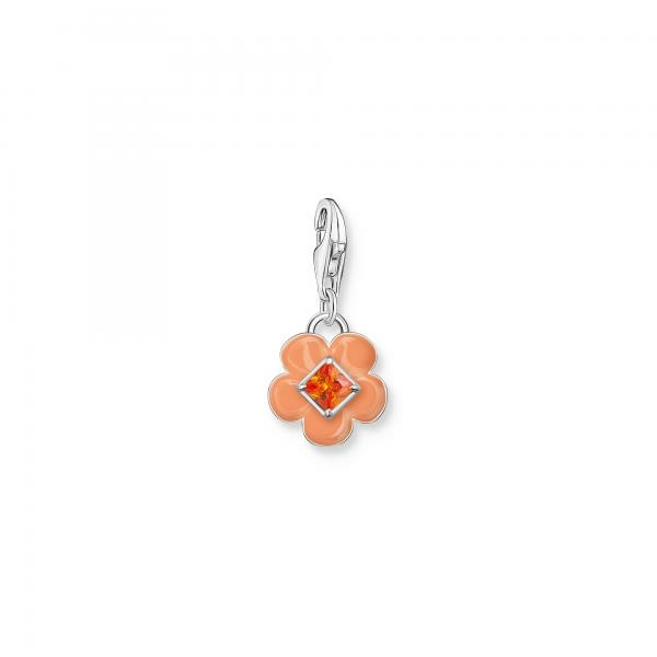 Thomas Sabo Narancssárga virág ezüst charm 2029-041-8