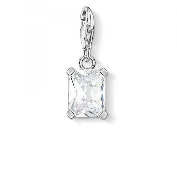 Thomas Sabo Négyszögletes kő ezüst foglalatban charm 1849-051-14