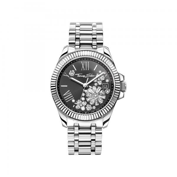Thomas Sabo Női óra cirkónia virágos számlappal WA0421-201-201-33