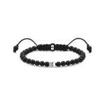 Thomas Sabo Obszidián állítható karkötő ezüst koponyával A2015-811-11-L22v