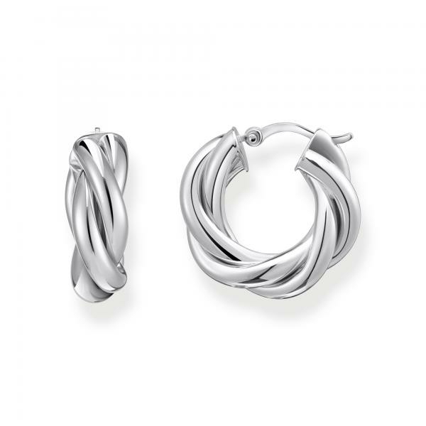 Thomas Sabo Összefonódó vastag ezüst karika fülbevaló CR742-001-21