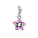 Thomas Sabo Pink virág ezüst charm tűzzománccal cirkóniával 1354-041-9