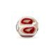 Thomas Sabo Piros bézs fehér üveg karma gyöngy K0252-017-19