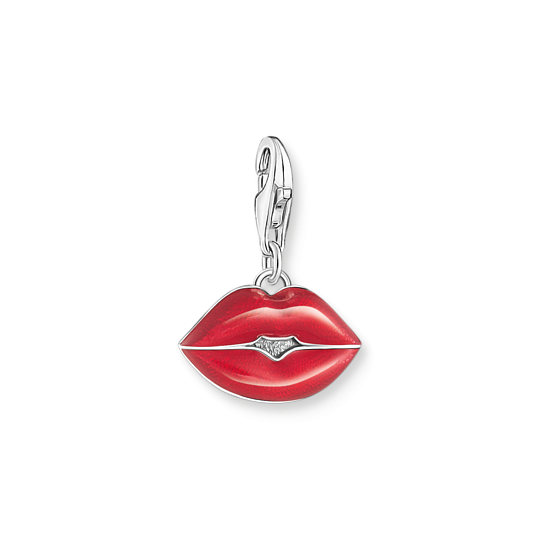 Thomas Sabo Piros csókolható ajkak ezüst charm 2068-664-10