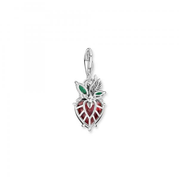Thomas Sabo Piros eper ezüst charm 1877-667-7