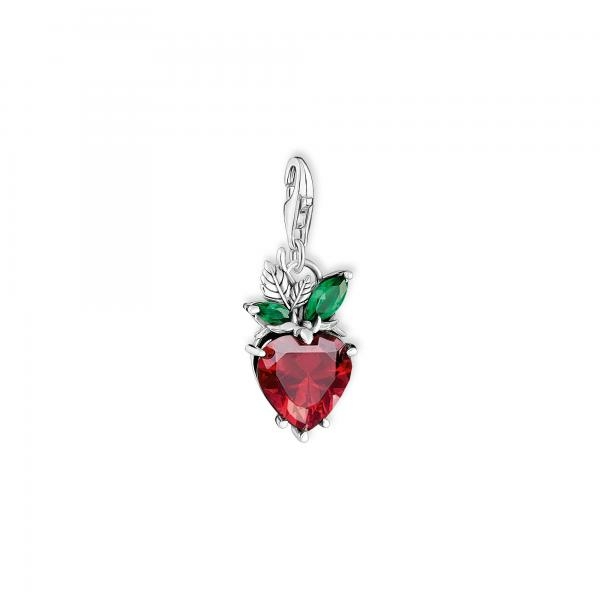 Thomas Sabo Piros eper ezüst charm 1877-667-7