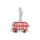 Thomas Sabo Piros London busz ezüst charm 2119-007-10